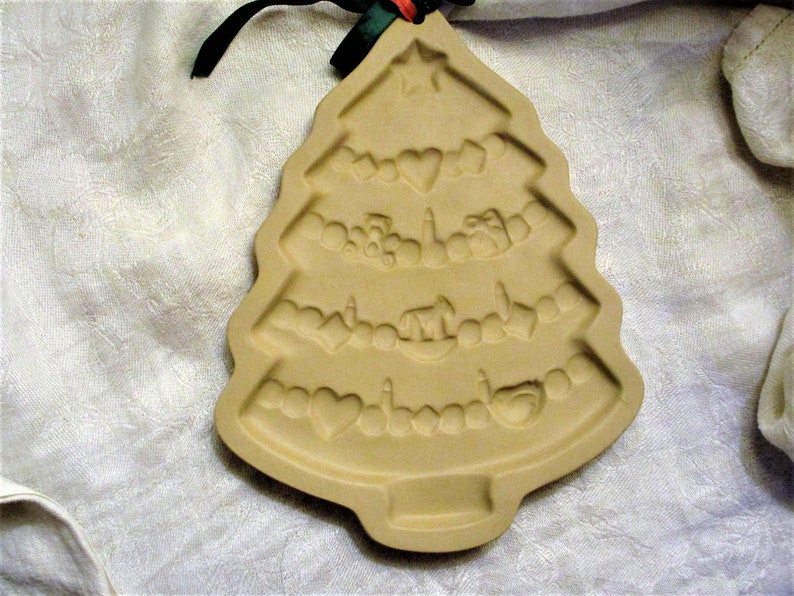 Vintage 80s Christmas Tree Cookie Mold Brown Bag Recipes