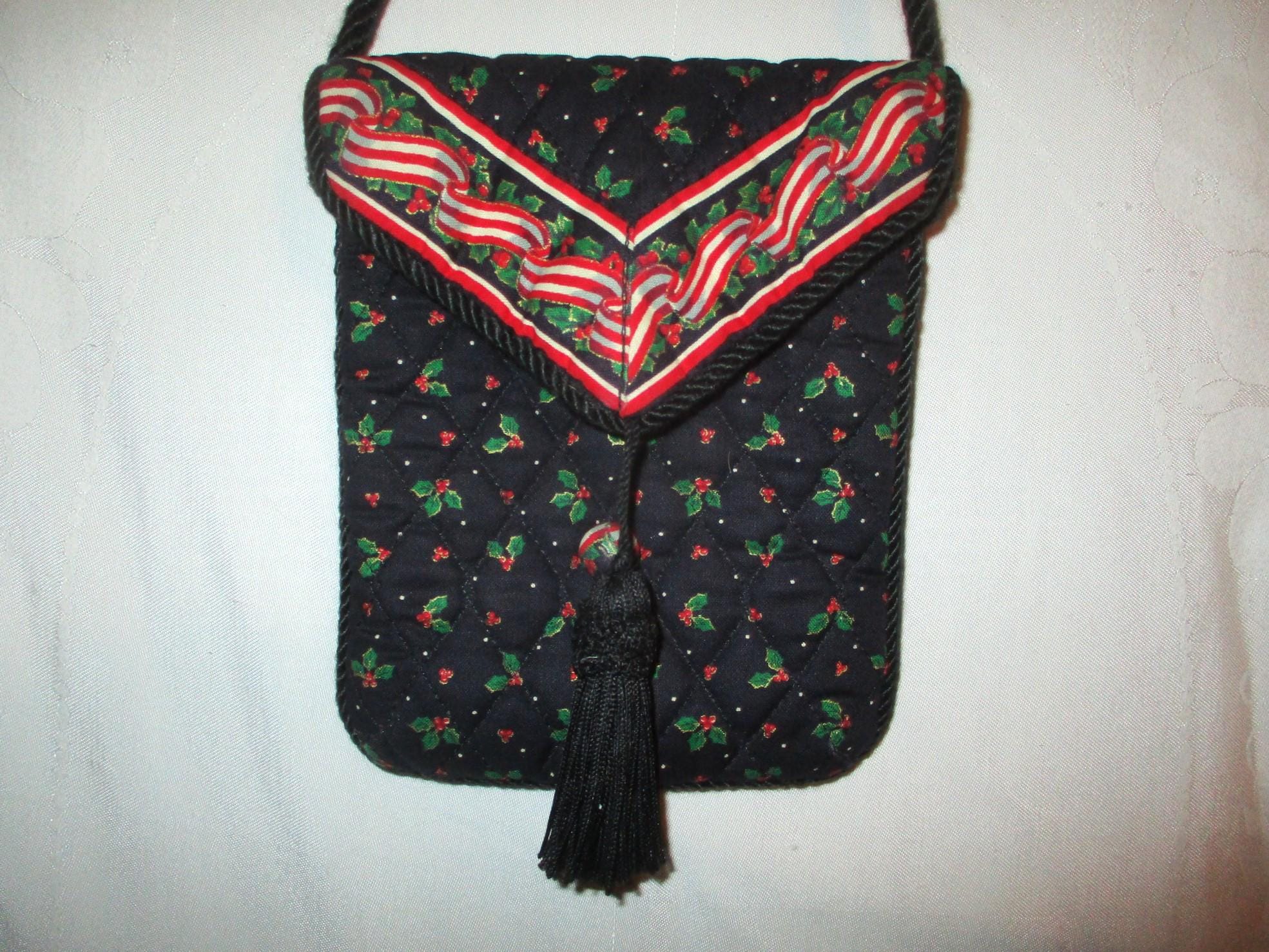 Vintage 90s Vera Bradley Holly Ribbons Cross Body Shoulder Purse
