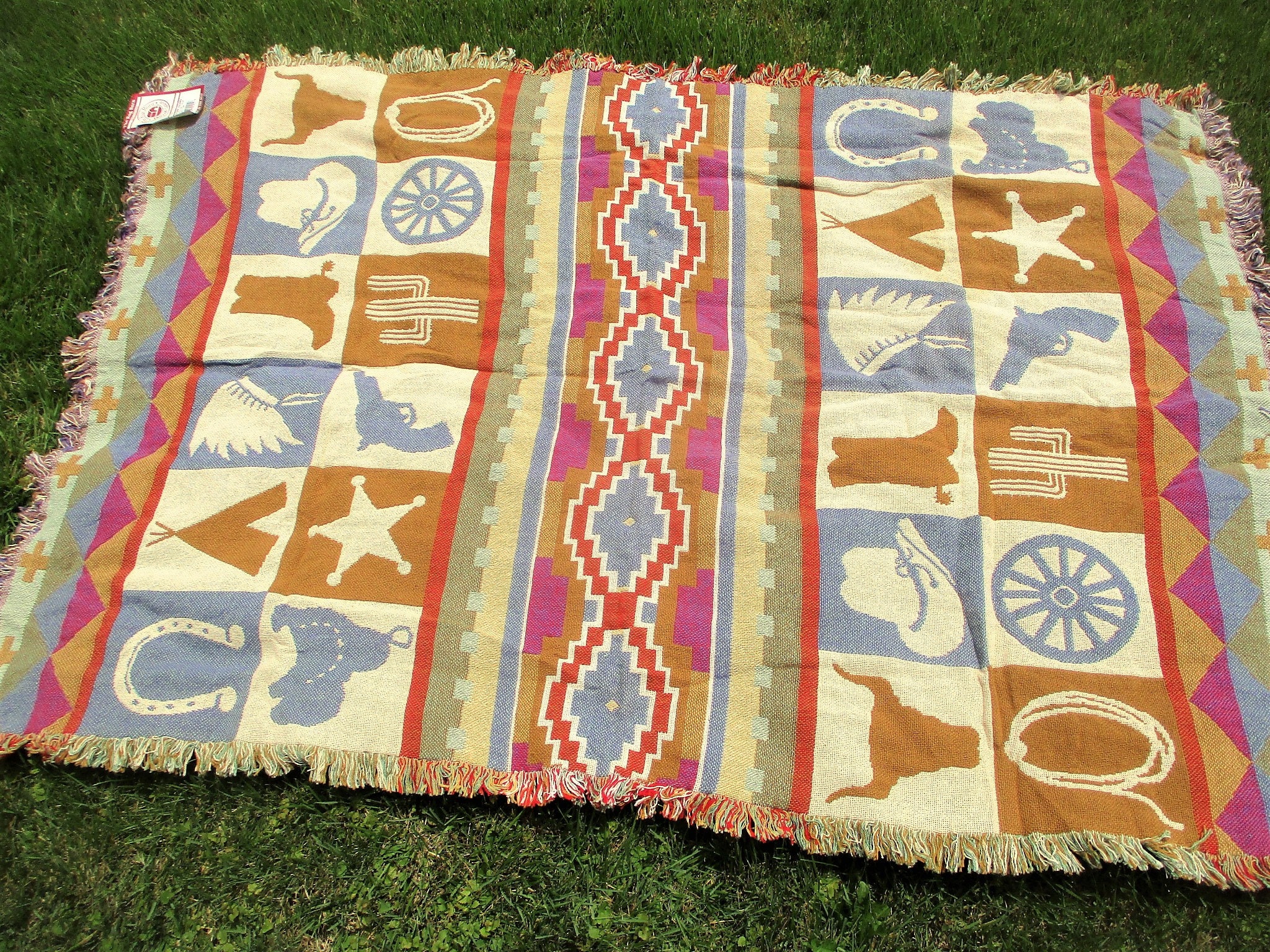 Vintage Dead Stock Fabric Patchwork Rug 【公式通販】