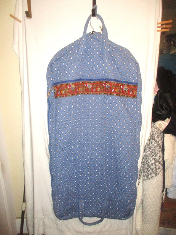 Vintage 90s Vera Bradley French Blue Short Folding Garment Bag Clothing Suit Travel Etsy