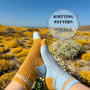 Diversity Socks Knitting Pattern, Digital Download, Lace Socks, Easy Knit, Beginner Friendly, PDF