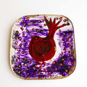 Hand Painted Glass Bird Wall Hanging: Unique Home Decor