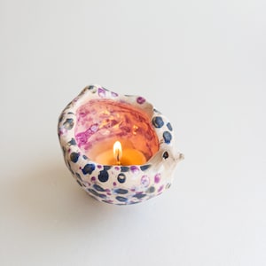 Handmade Ceramic Bird Candleholder: Unique Home Decor