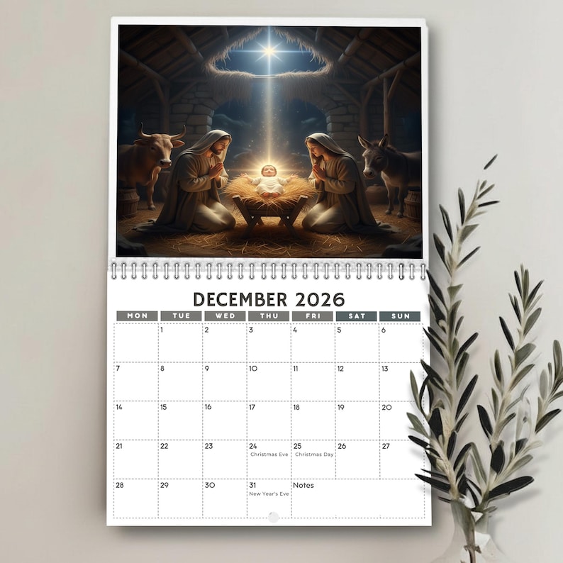 Jesus Through the Seasons 2026 Calendar, Christian Art Wall Calendar ...