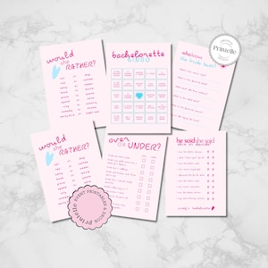 Bachelorette Party Games Template | Customizable Bach Island Themed Challenges |  Love Bachelorette Party Game Set Villa Game Challenges L2