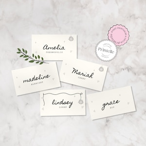 Illustrated Bachelorette Place Cards: Champagne Design (Digital Download)