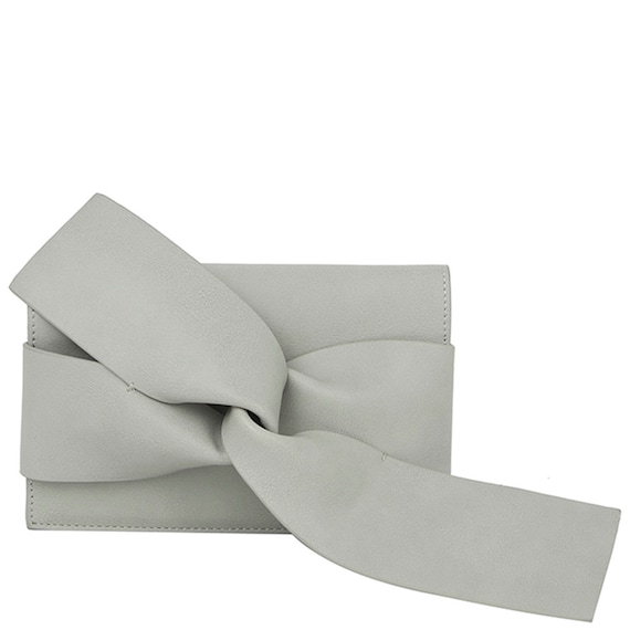 GREY  CLUTCH with   bow design