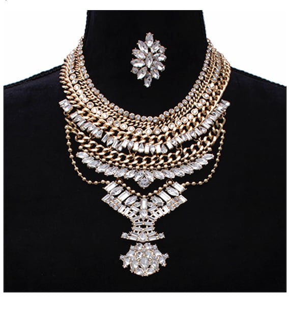 Boho Vintage style statement necklace