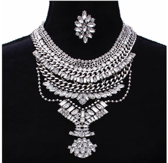 Boho Vintage style statement necklace