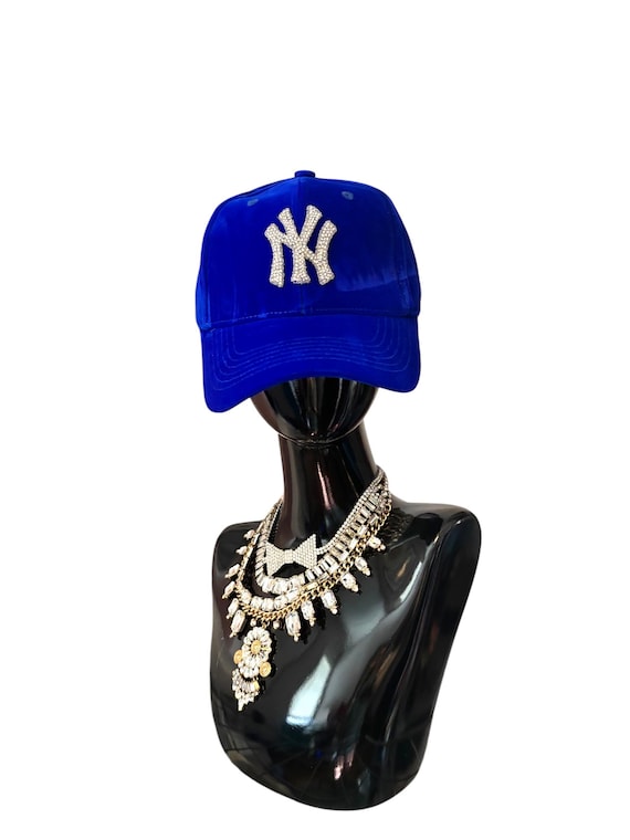 Bright solid velvet  bling NY caps multiple colors