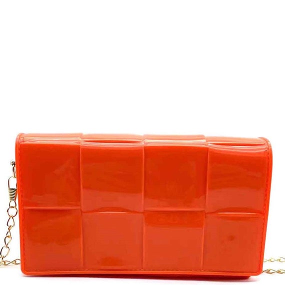 QUILTED CROSSBODY orange jelly  BAG