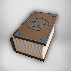 Caja de dados o joyero con mazo de grimorio de bruja