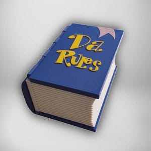 Da Rules Book Caixa de baralho / dados ou caixa de joias