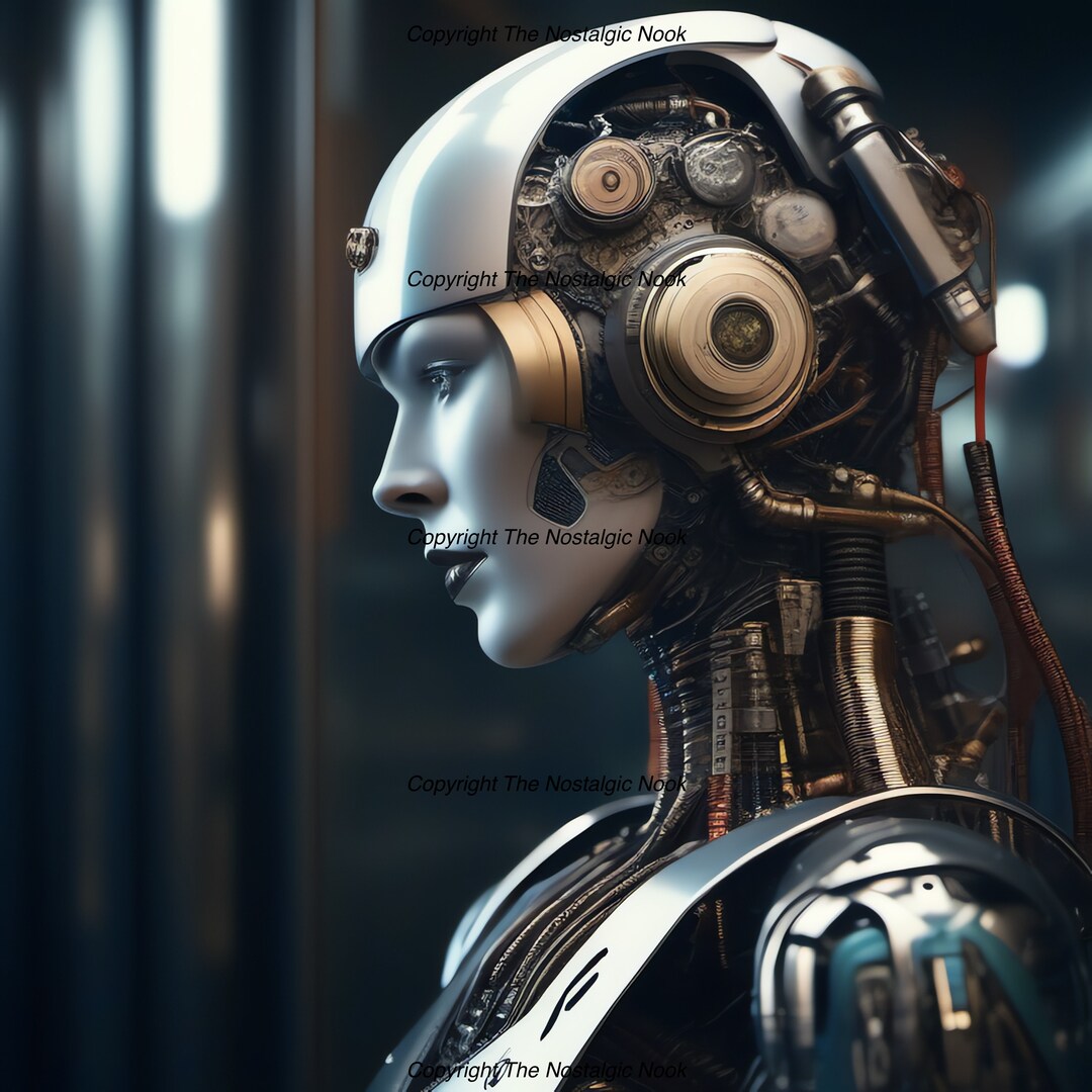 Digital Robort Robot Android, Digital Art, Digital Download, Wallpaper, Printable ...
