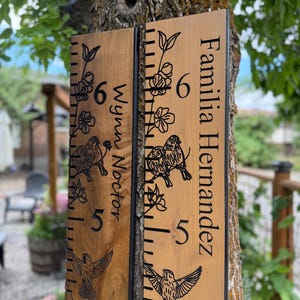 Growth Chart Wooden Height Chart Family Ruler Hardwood Nursery Decor Growth Ruler Wall Decor, Family Ruler Height Tracker Newborn-Gift-Baby