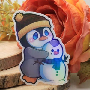 Winter Pinguin Vinyl Sticker | Kawaii | Süß | Jahreszeiten