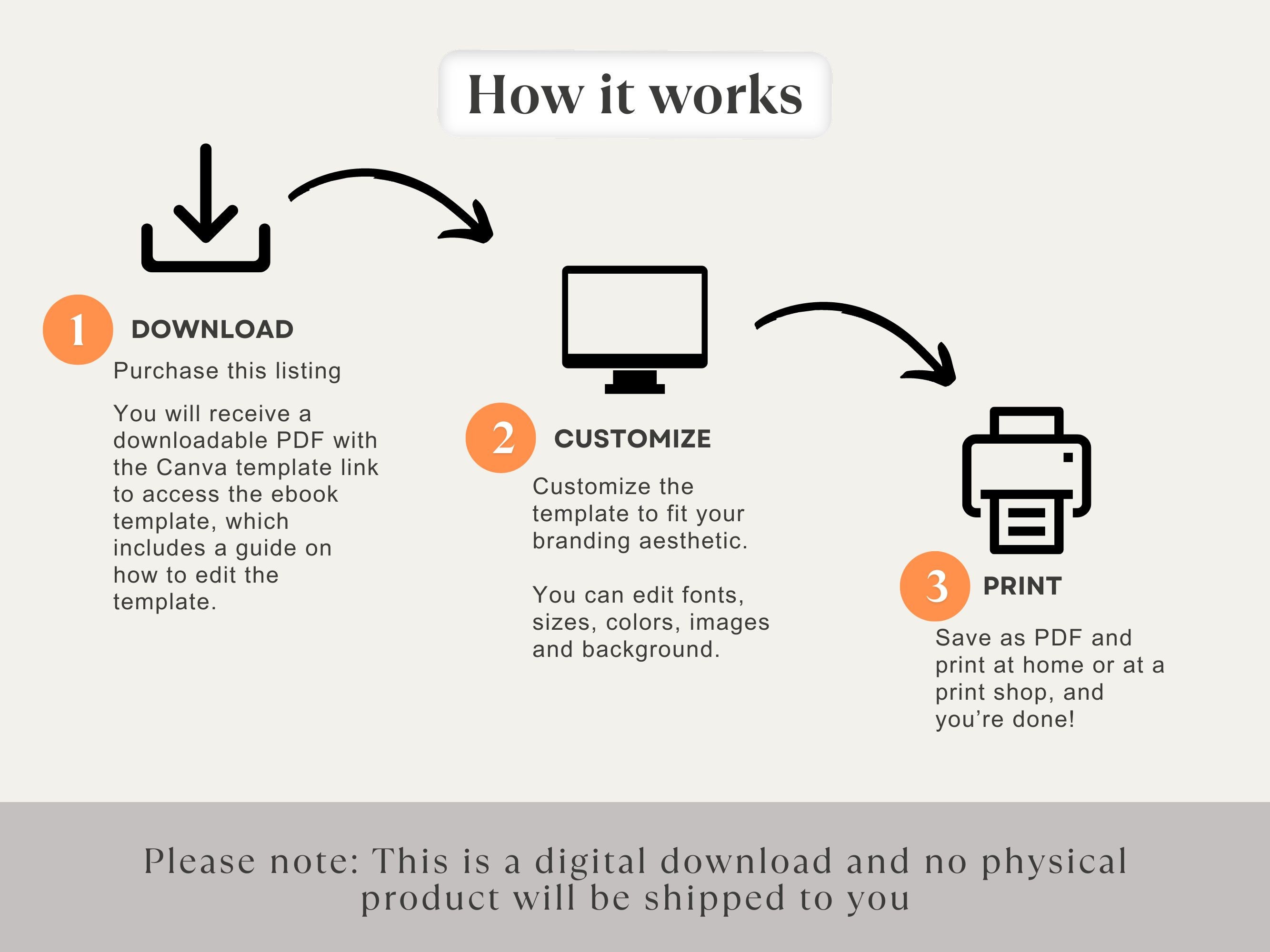 Modern Business Plan Template Printable Fully Editable Minimalist