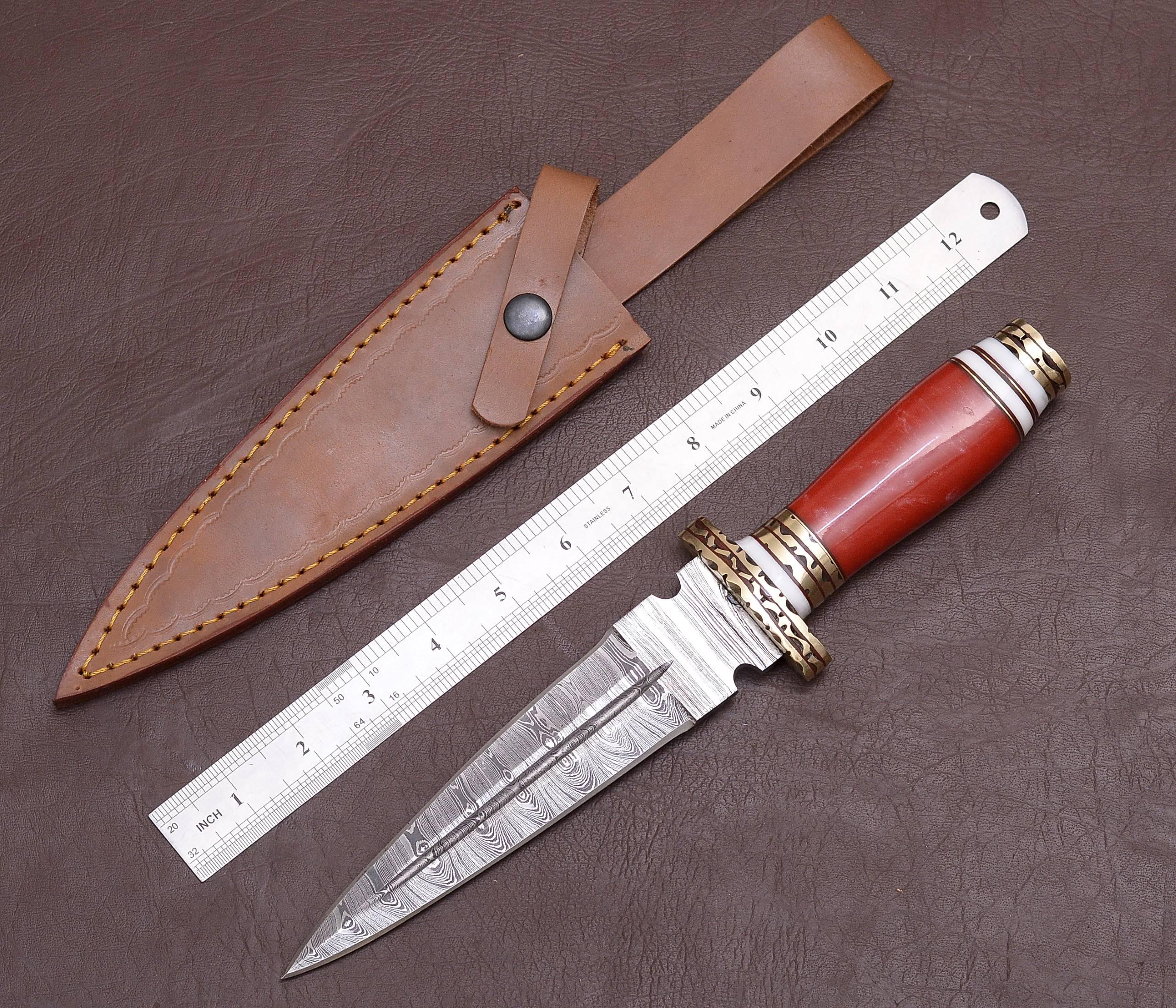 Custom Engraved Athame gifts for anniversary, Forged Damascus Phthalo green DAGGER, Home decor ideas, Birthday gifts for sister girlfriend