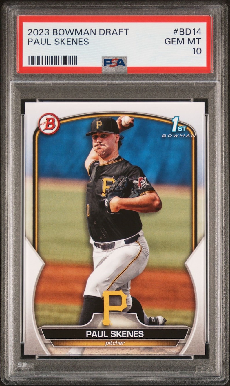 2023 Topps Bowman Draft Paul Skenes #BD14 Rookie Baseball Card – Graded PSA 9 Mint