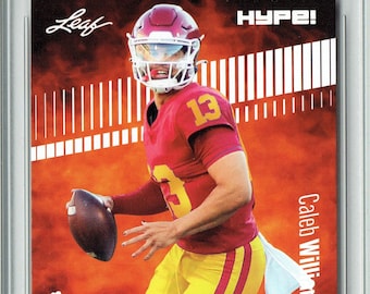 Certified Mint+ Caleb Williams 2022 Leaf HYPE! #96A Just 5000 Made! Chicago Bears Rookie Card