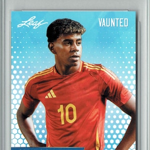 Certified Mint+ Lamine Yamal 2024 Leaf Vaunted #V-10 Debut Collection Rookie Card Barcelona F.C.