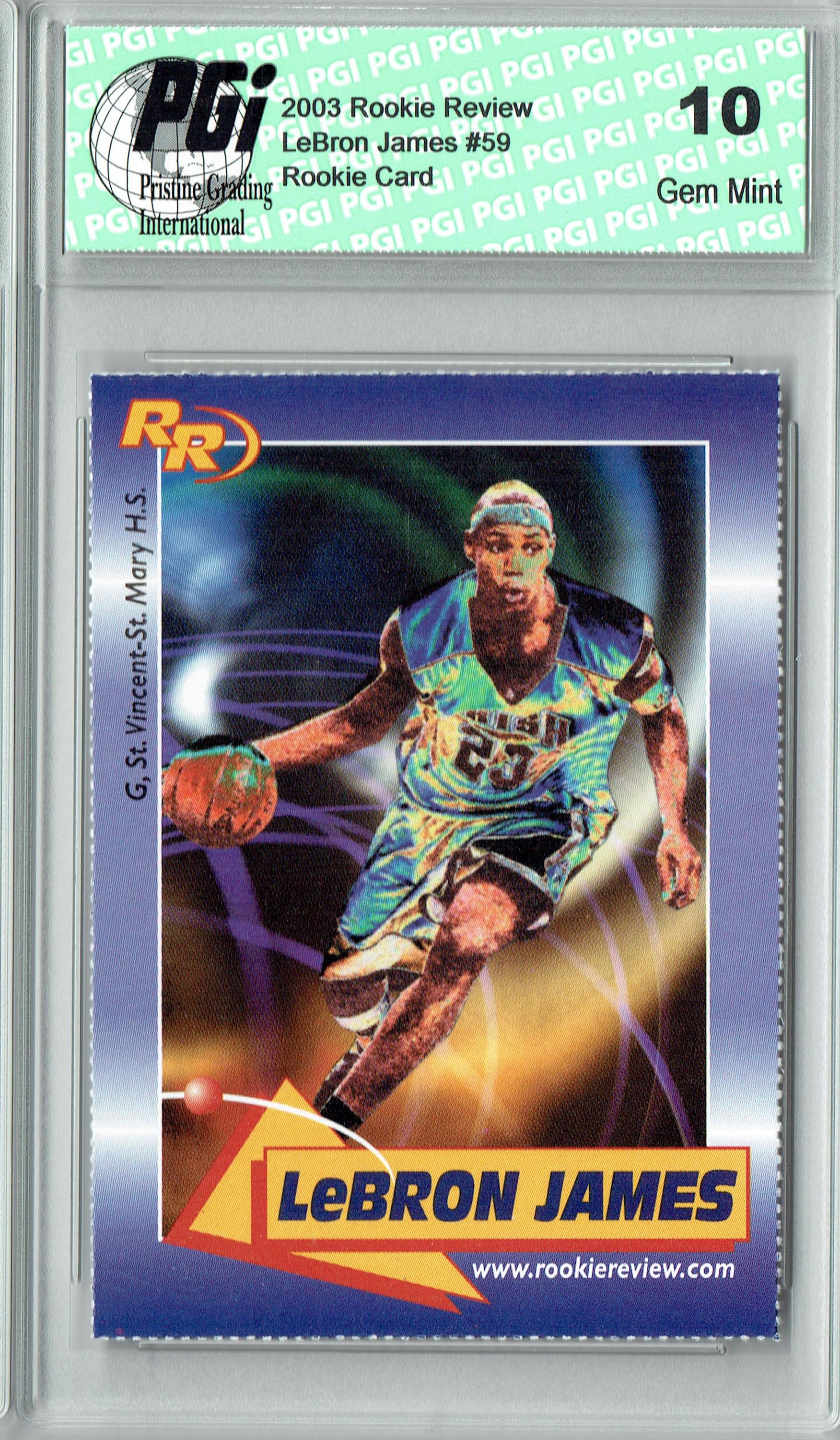 graded lebron james rookie cards 2003 Sports Illustrated for Kids LeBron James Rookie Card  WCG 10 Gem