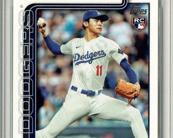 Roki Sasaki 2025 Topps #558 Japan/Dodgers Rookie Card PGI 10