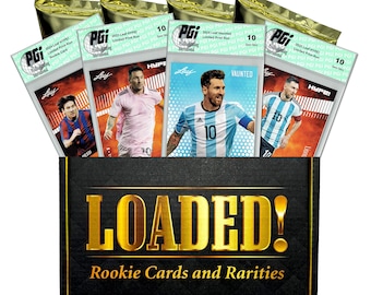 LOADED! Lionel Messi Soccer Collector's Box 4 PGI 10 Cards Leaf HYPE! & Vaunted