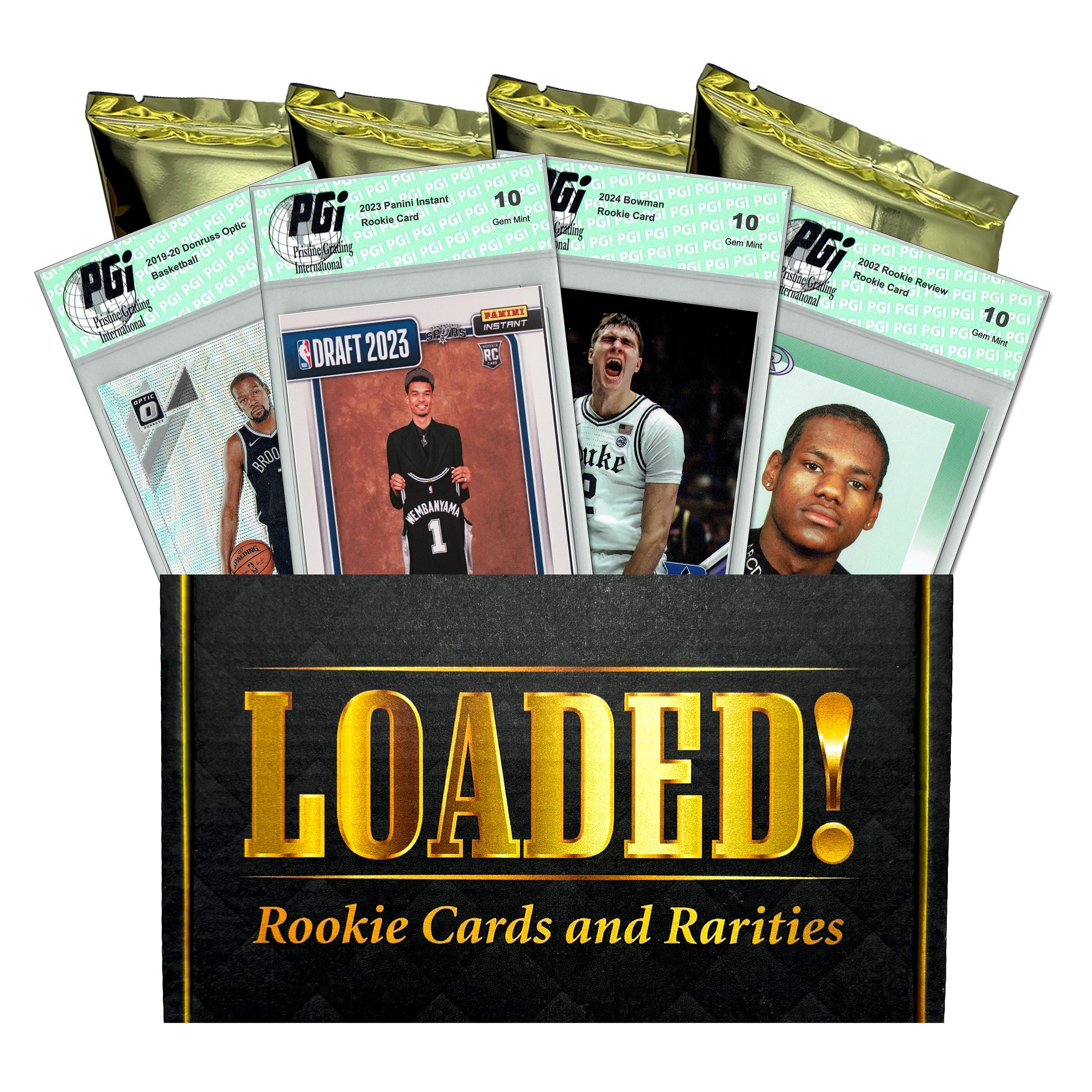 LOADED! Basketball Collector's Box- 4 PGI 10 Rookie Cards & Rarities -  Victor Wembanyama, Lebron James, Cooper Flagg, Doncic, Curry, + More - Etsy