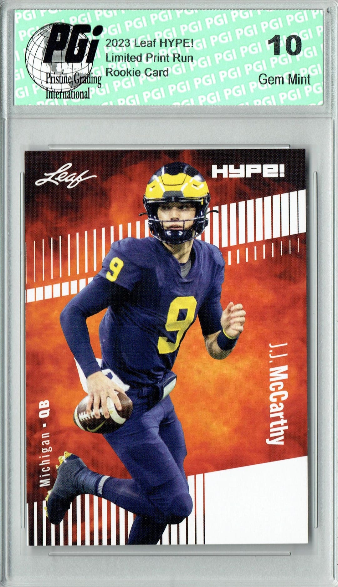 Justin Fields 2021 Leaf HYPE! Rookie Card #50 - PGI 10 Graded Limited To 5000