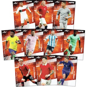 Soccer Superpack II - Best Selling Trading Cards - Erling Haaland, 2) Lionel Messi, Vini Jr., 2) Cristiano Ronaldo 10+ cards Certified Mint+