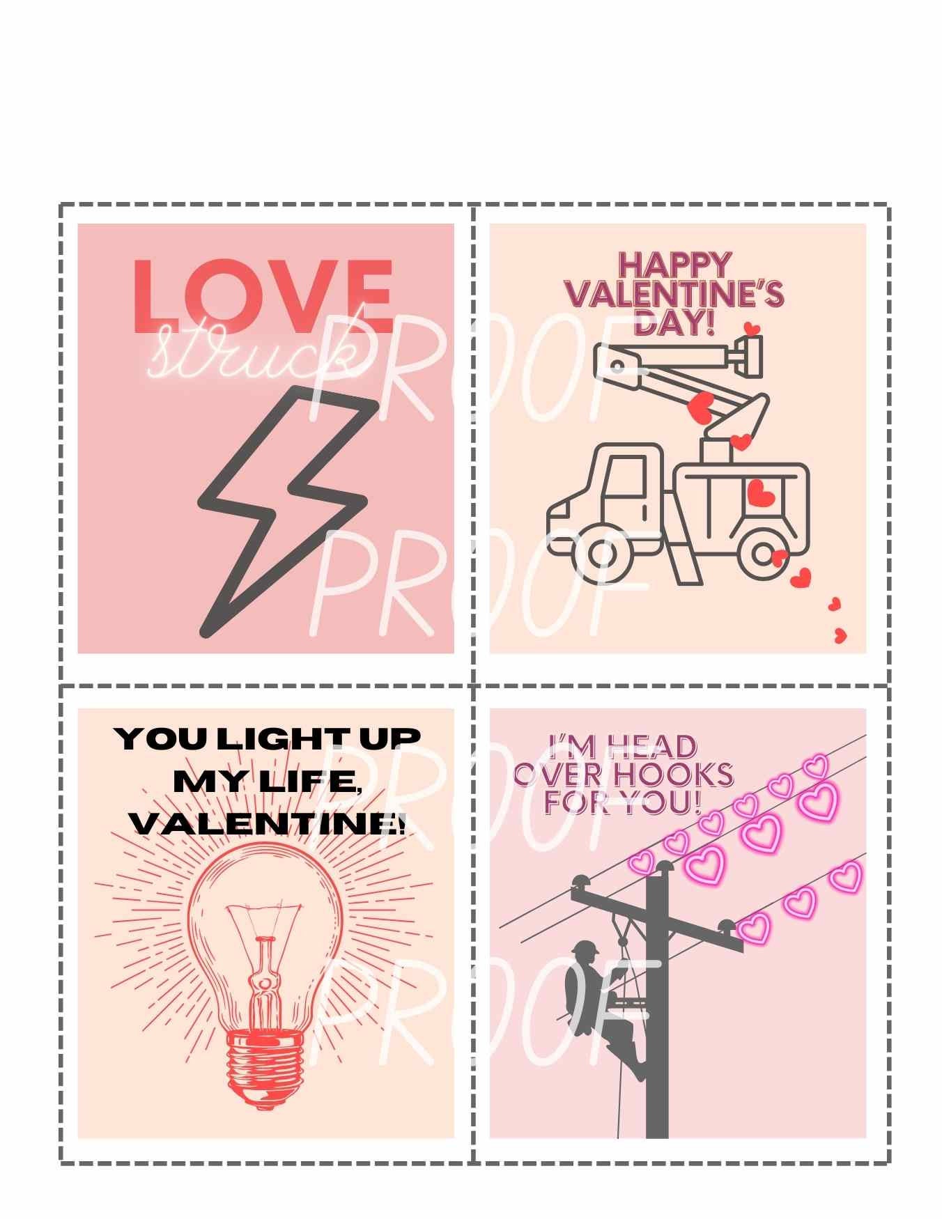 Lineman Themed Printable Kids Valentines - Etsy