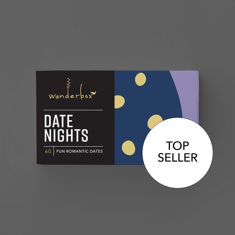 Date Night Jar. 52 Fun Date Night Ideas, Date Night Cards, Date Night Box. Engagement, Bridal Shower, Wedding Gift. 'Date Nights' (WBDAT) 