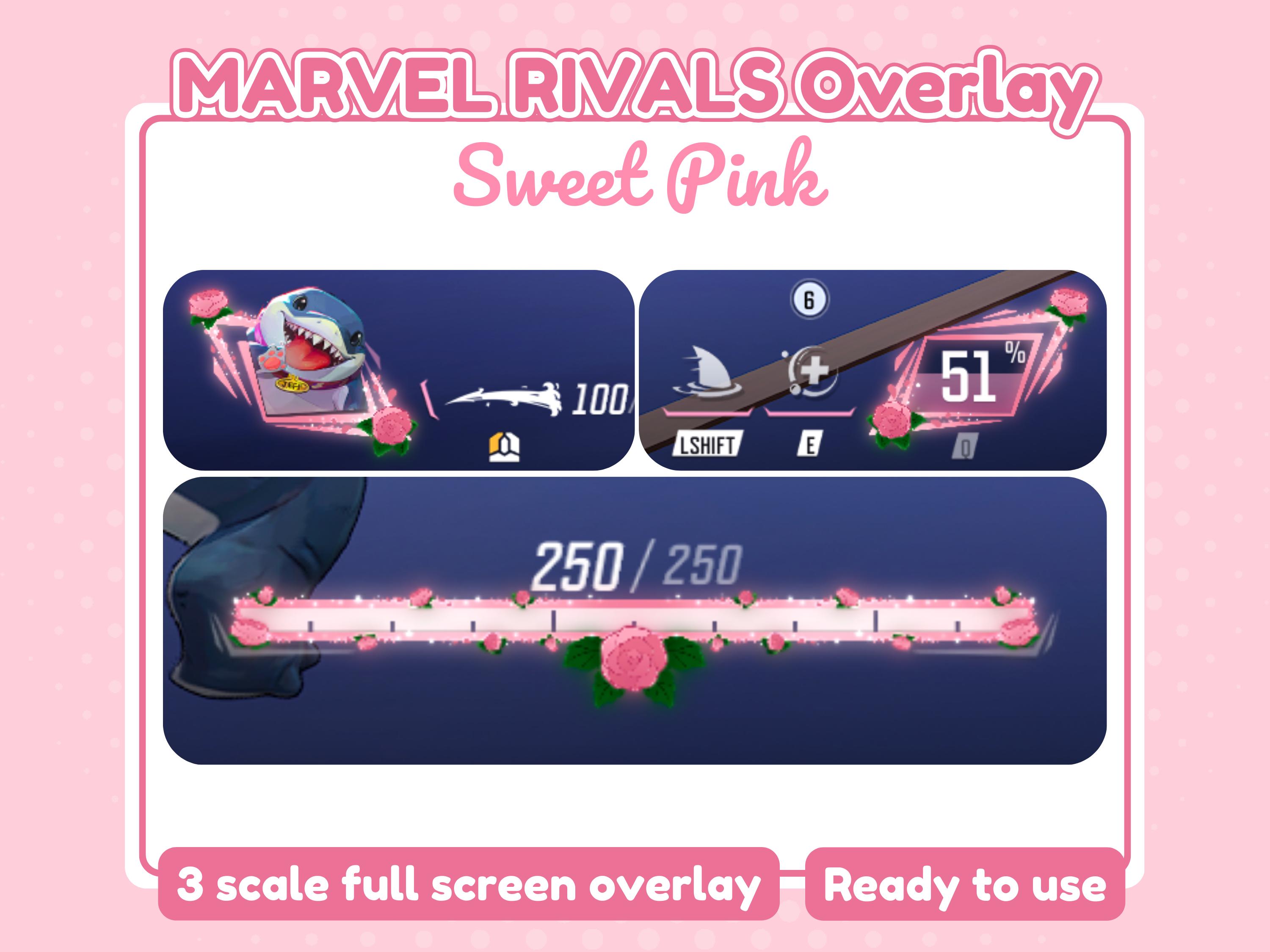 Marvel Rivals Hud Layout Sweet Pink Marvel Rivals HUD Overlay for OBS, Streamlabs & Twitch - Etsy