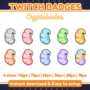 Odznaki Cryptobiotes Twitch | Odznaki subskrybentów (do pobrania cyfrowego)