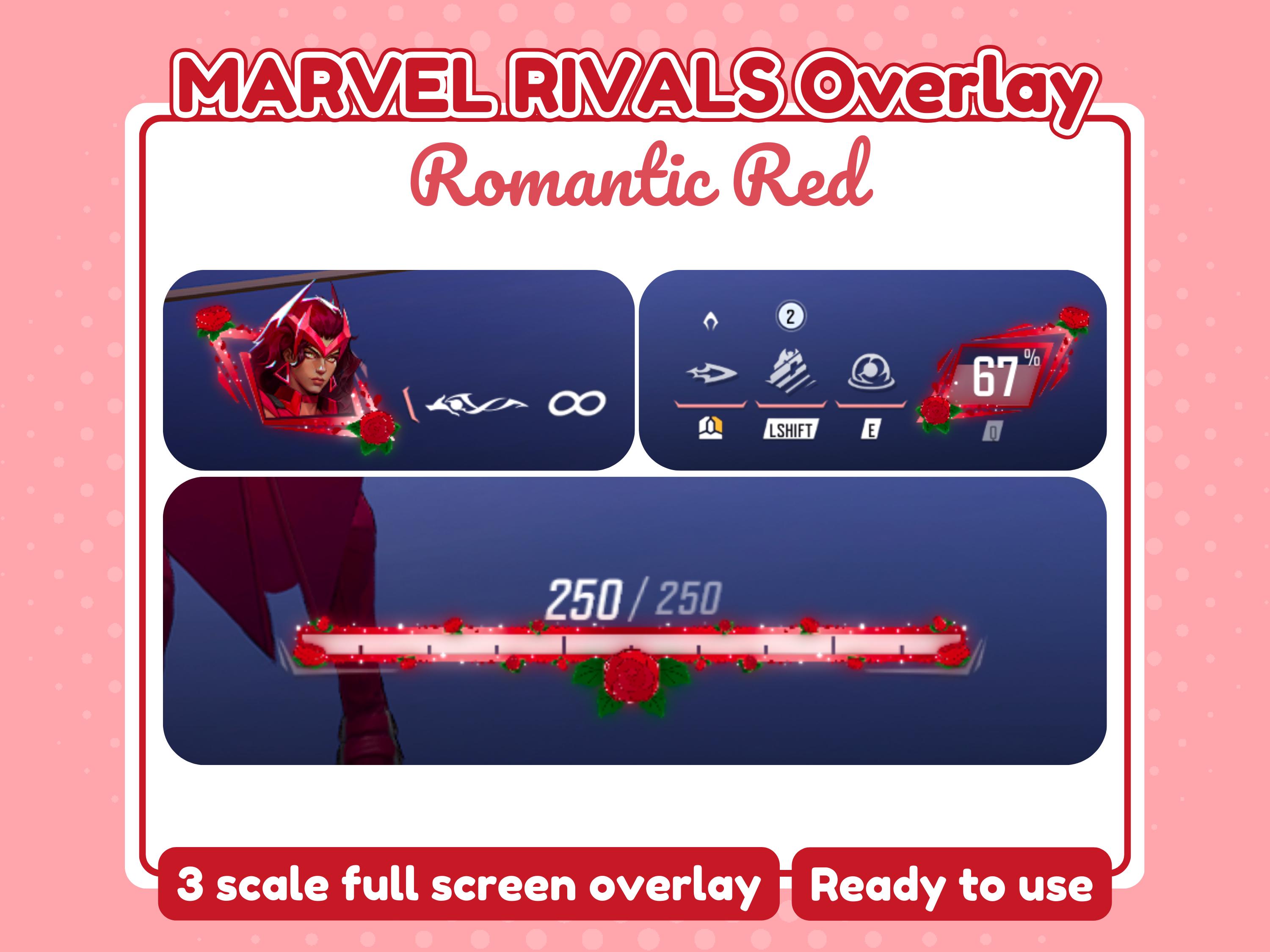 Marvel Rivals Hud Layout Romantic Red Marvel Rivals HUD Overlay for OBS, Streamlabs & Twitch - Etsy