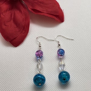 Multi Color Glass Crackle Beads