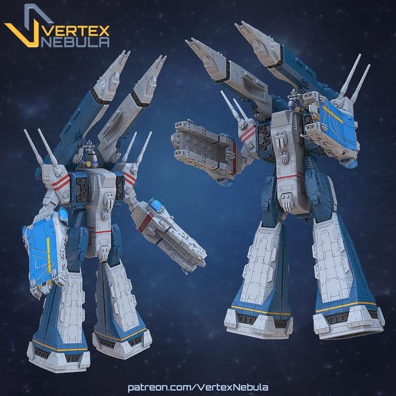 STF-1 Starcross (1/3000 Scale) Robot Mode (STL Digital Files) - Etsy