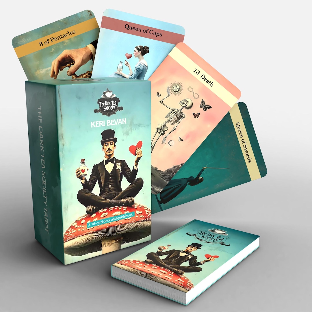 洋書 THE DARK TEA SOCIETY TAROT Dark Tea Society Tarot Deck: Rider Waite Style, Victorian