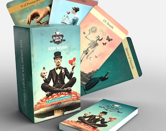 Mazzo di tarocchi della Dark Tea Society: stile Rider Waite, surrealismo vittoriano