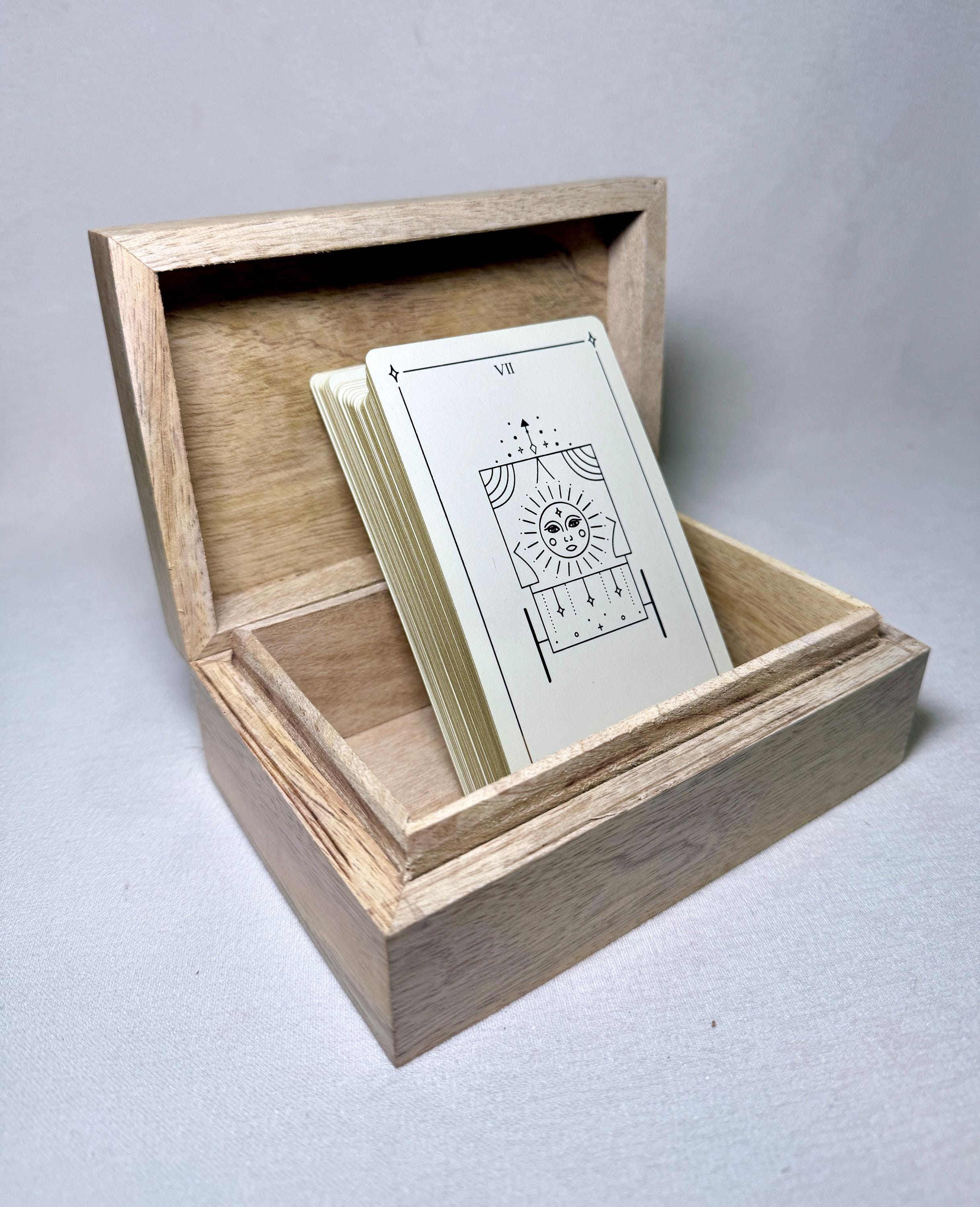 Boîte De Rangement Pour Cartes De Tarot – 14x10x6,7 Cm, Couvercle Magnétique, Légère | Pour Tarot, Oracle, Bijoux, Méditation - 9