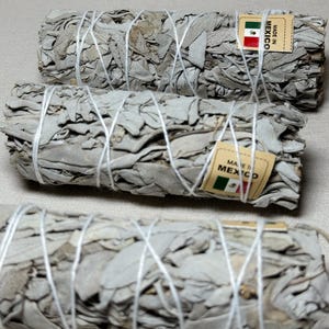White Sage Smudge Sticks 4 Inch - California White Sage Wands - Spiritual Cleansing Sage Bundle - Smudging Kit Ritual Supplies
