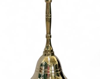 Brass Bell - 4'' Ritual and Meditation Bell, Hand Spiritual Energy Clearing, Sound Sacred Space Healing Cleanse, Vibrational