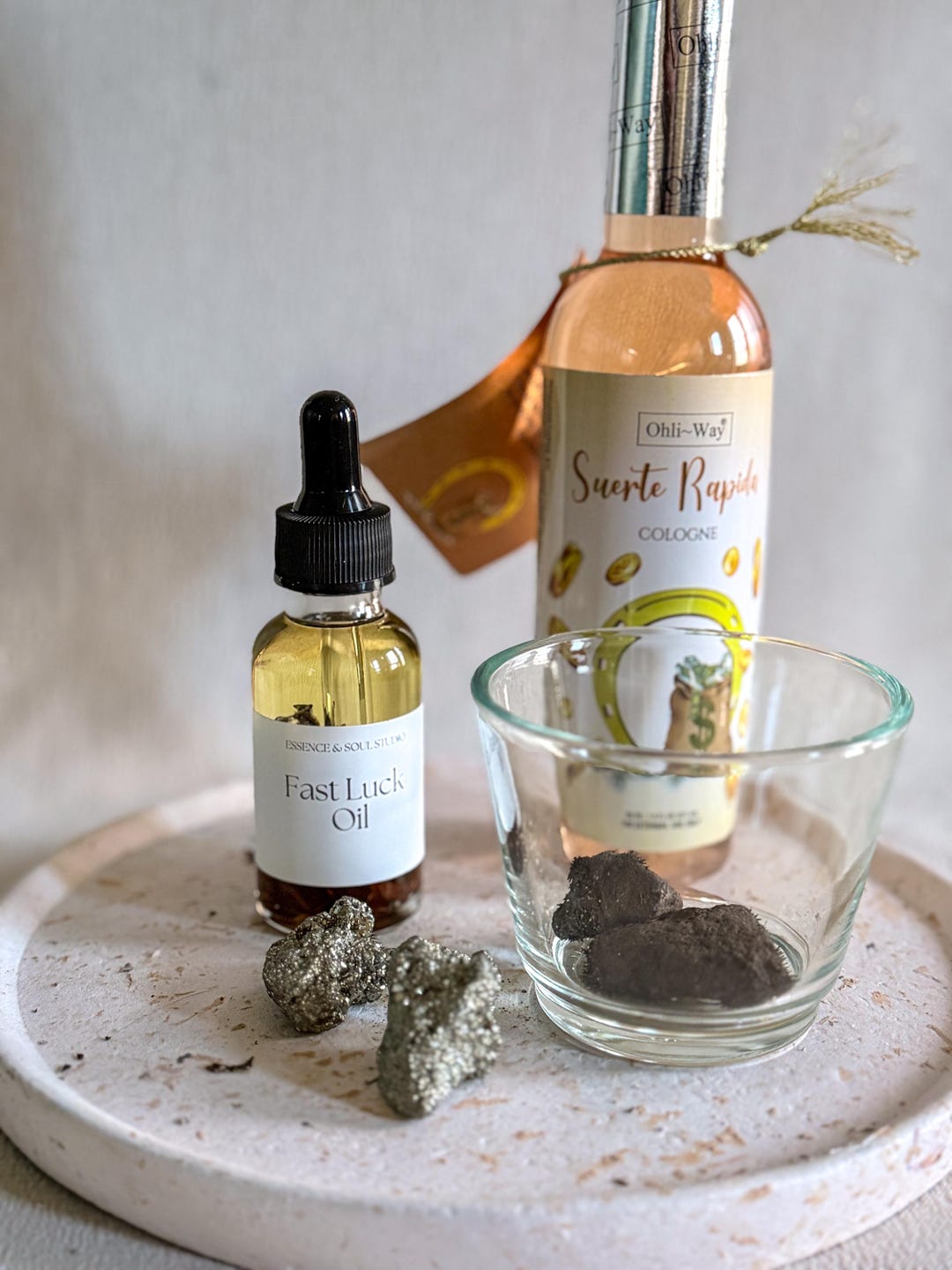 Fast Luck Ritual Kit, Pyrite, Lodestones, Suerte Rapida Cologne - Etsy