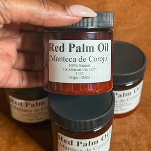 Rotes Palmöl (natürliches Manteca de Corojo) - 4 oz - Westafrikanisches Palmöl, Salbung, Reinigung negativer Energie