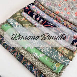 10 pieces (12inch X 39inch) of Japanese Silk Kimono Fabrics Bundle/Patchwork, cartonage, quilting, stitching, western sewing,sashiko