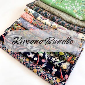 10 pieces (12inch X 39inch) of Japanese Silk Kimono Fabrics Bundle/Patchwork, cartonage, quilting, stitching, western sewing,sashiko
