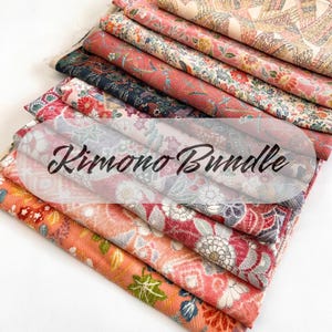 10 pieces (12inch X 39inch) of Japanese Silk Kimono Fabrics Bundle/Patchwork, cartonage, quilting, stitching, western sewing,sashiko