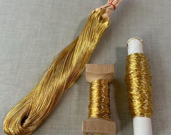 Authentic Pure Gold Leaf Thread ”8gake” for Japanese Traditional Crafts ...