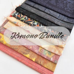 10 pieces (12inch X 20inch) of Japanese Silk Kimono Fabrics Bundle/TSUMUGI/Patchwork, cartonage, quilting, stitching, western sewing,sashiko